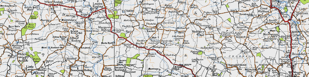 Old map of Farmbridge End in 1946