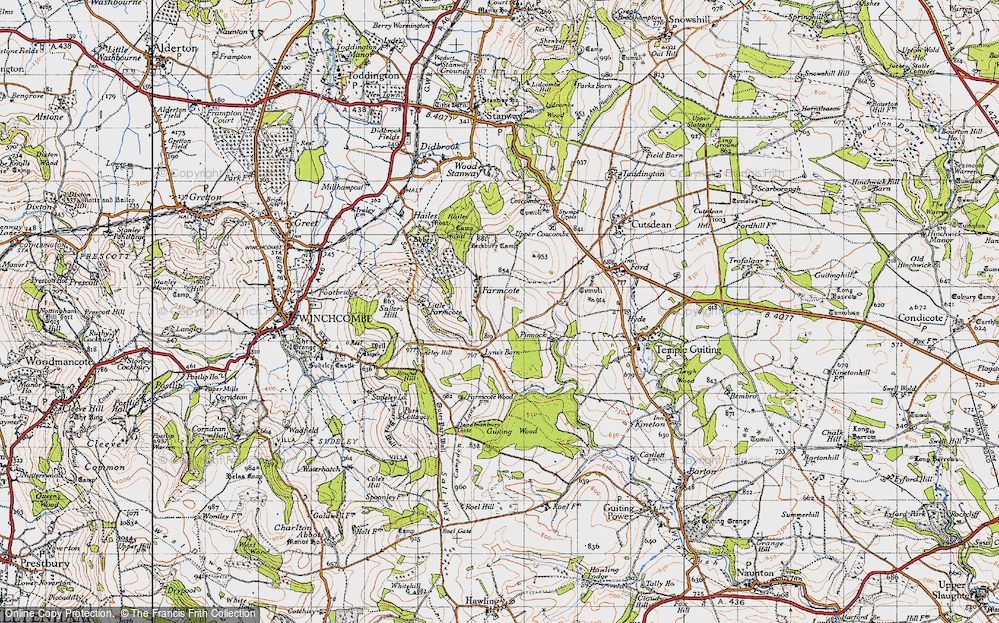 Old Map of Historic Map covering Beckbury in 1946