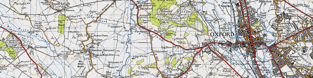 Old map of Farmoor in 1946