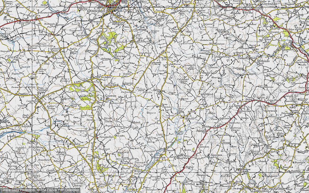 Old Map of Farms Common, 1946 in 1946