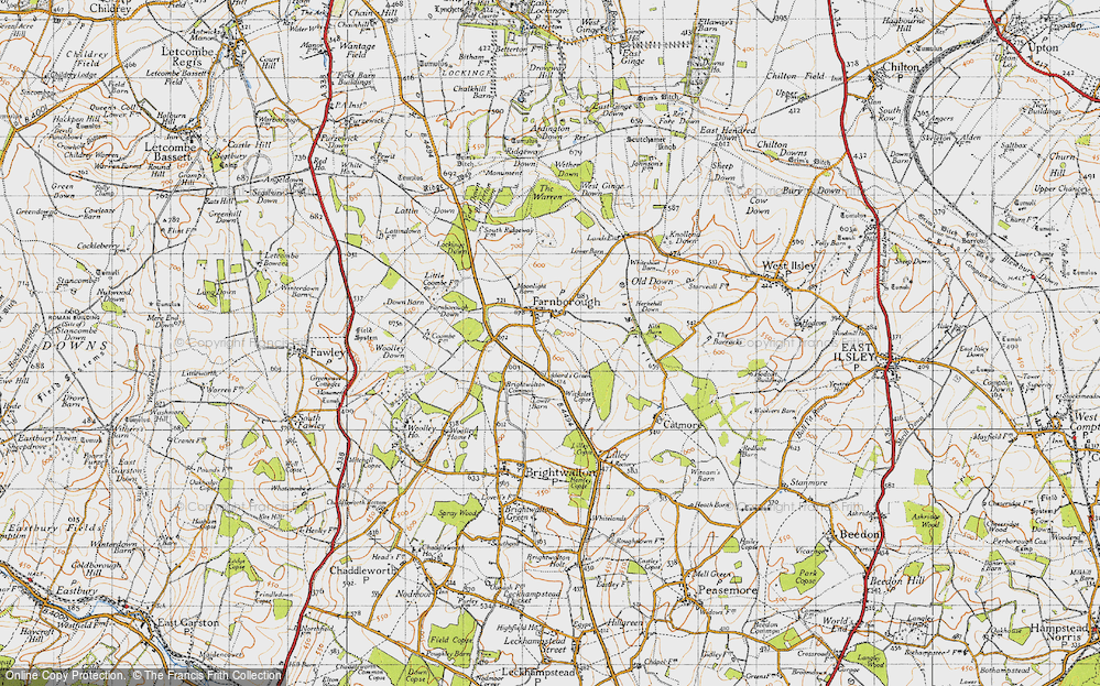 Old Map of Farnborough, 1947 in 1947