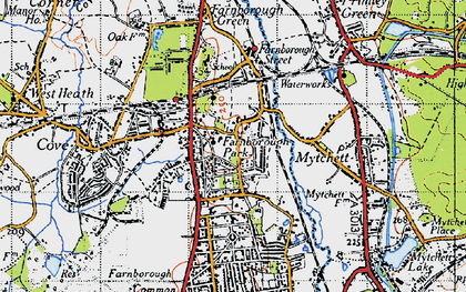 Old map of Farnborough Park in 1940