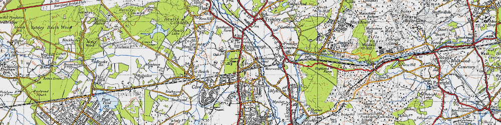 Old map of Farnborough Street in 1940