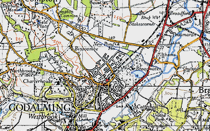 Old map of Farncombe in 1940
