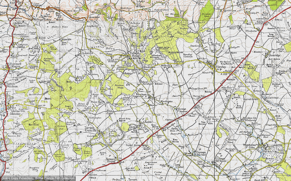 Old Map of Farnham, 1940 in 1940