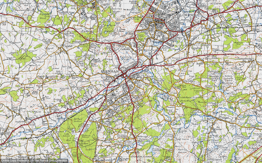 Old Map of Farnham, 1940 in 1940