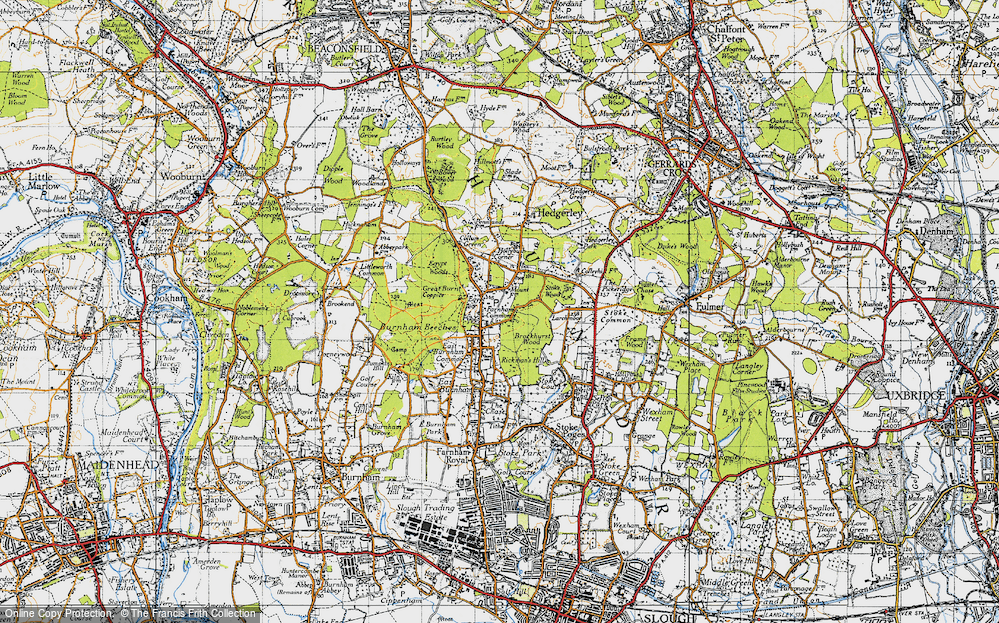 Old Map of Farnham Common, 1945 in 1945