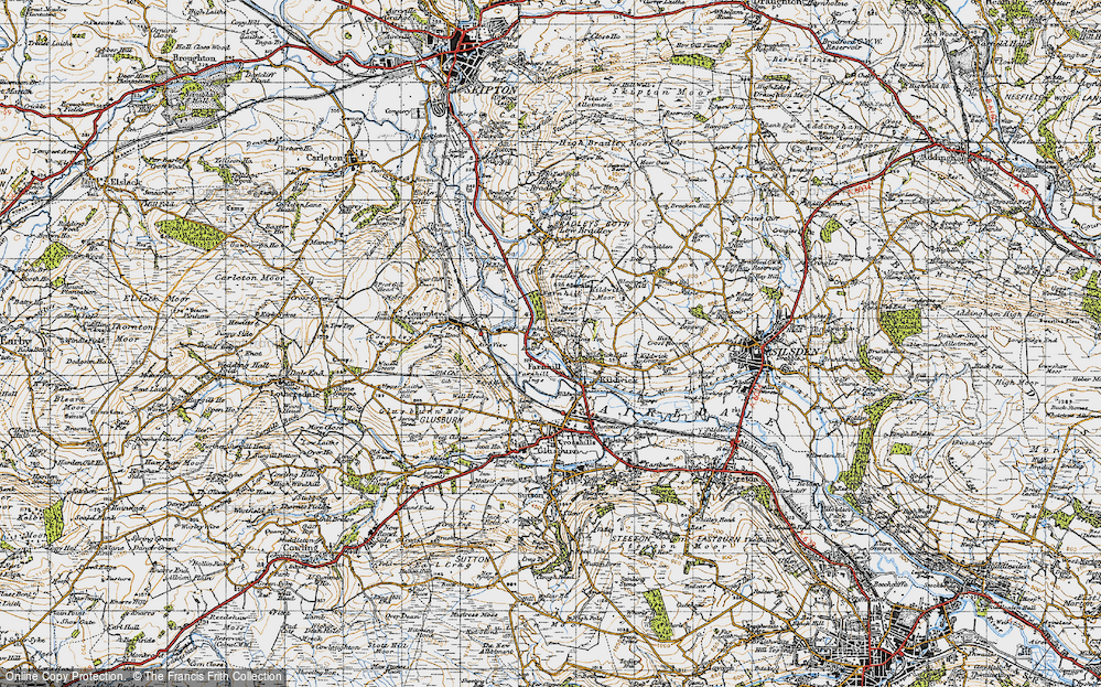Old Map of Farnhill, 1947 in 1947