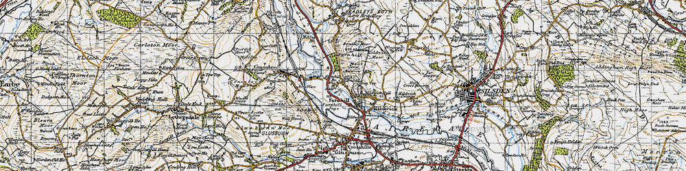 Old map of Farnhill in 1947