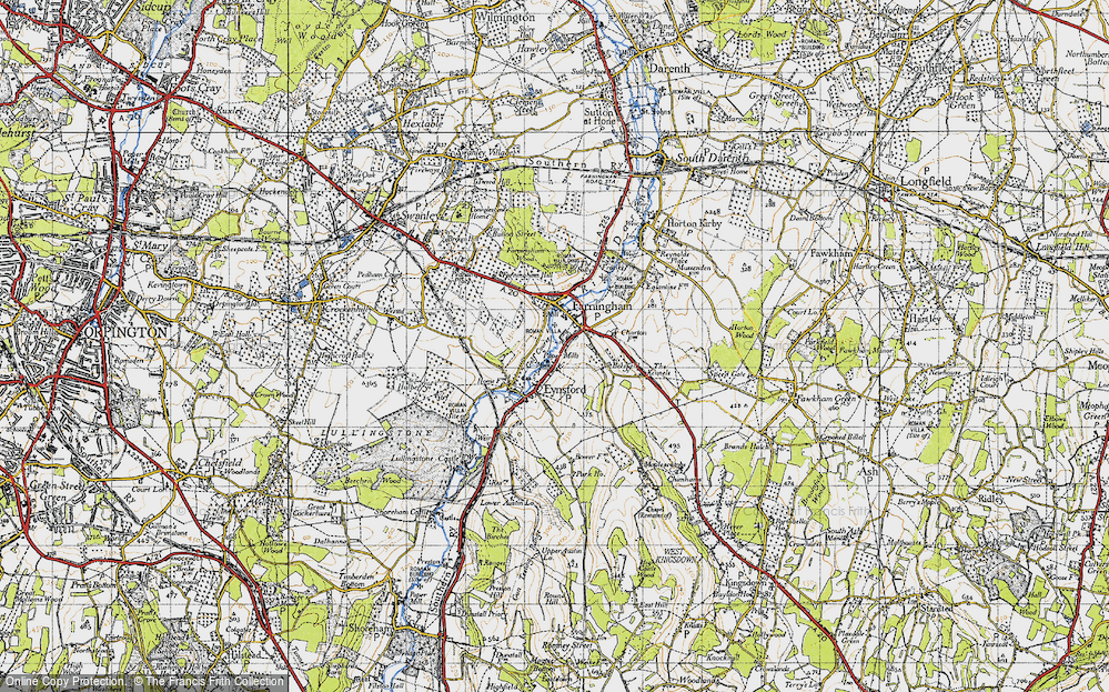 Old Map of Farningham, 1946 in 1946