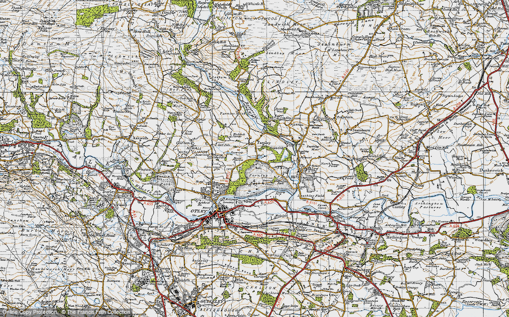 Old Map of Farnley, 1947 in 1947