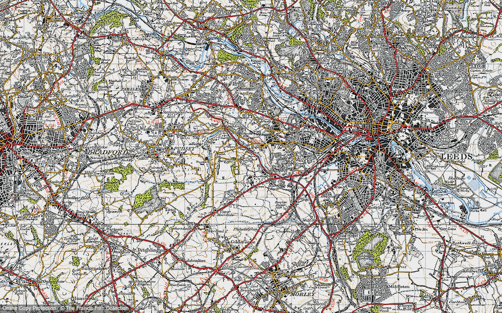 Old Map of Farnley, 1947 in 1947