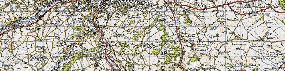 Old map of Farnley Bank in 1947