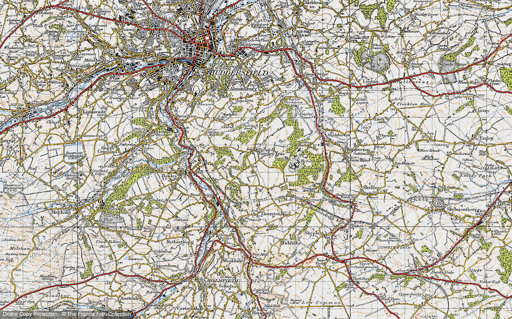 Old Map of Farnley Tyas, 1947 in 1947