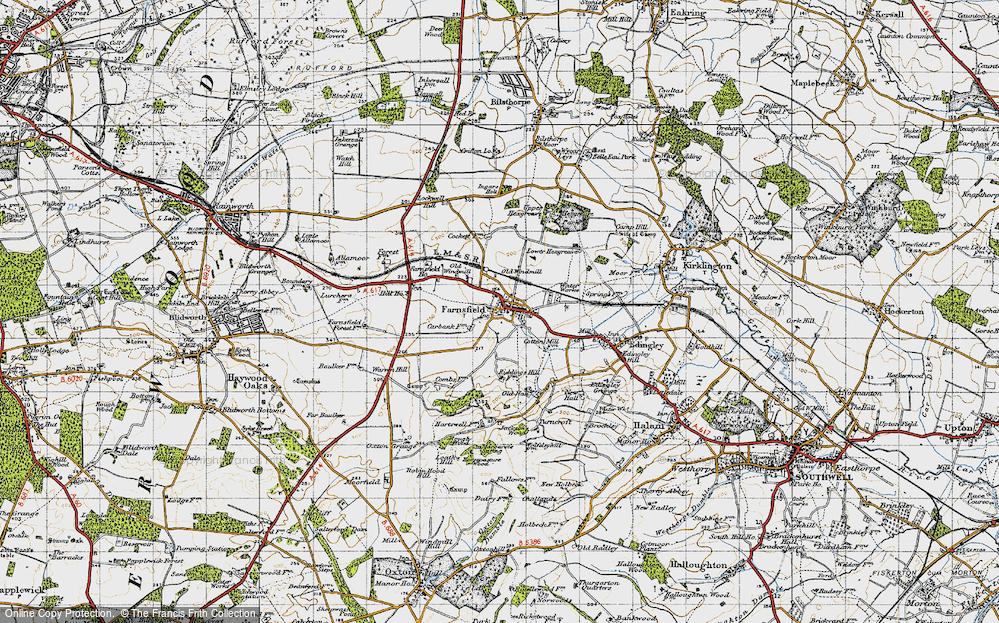 Old Map of Farnsfield, 1947 in 1947