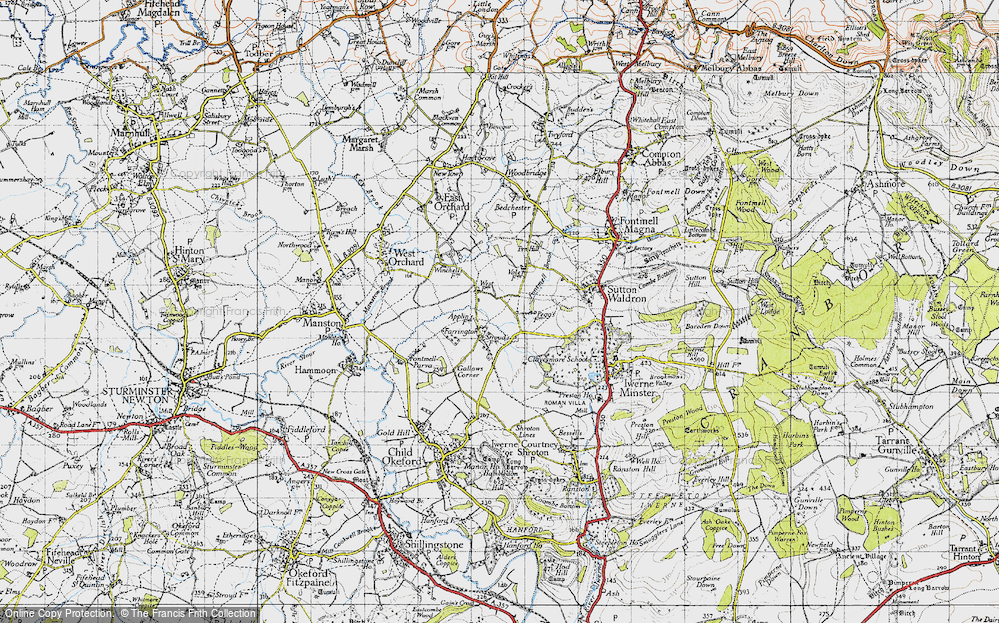 Old Map of Farrington, 1945 in 1945
