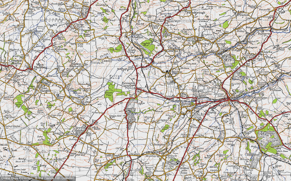 Old Map of Farrington Gurney, 1946 in 1946