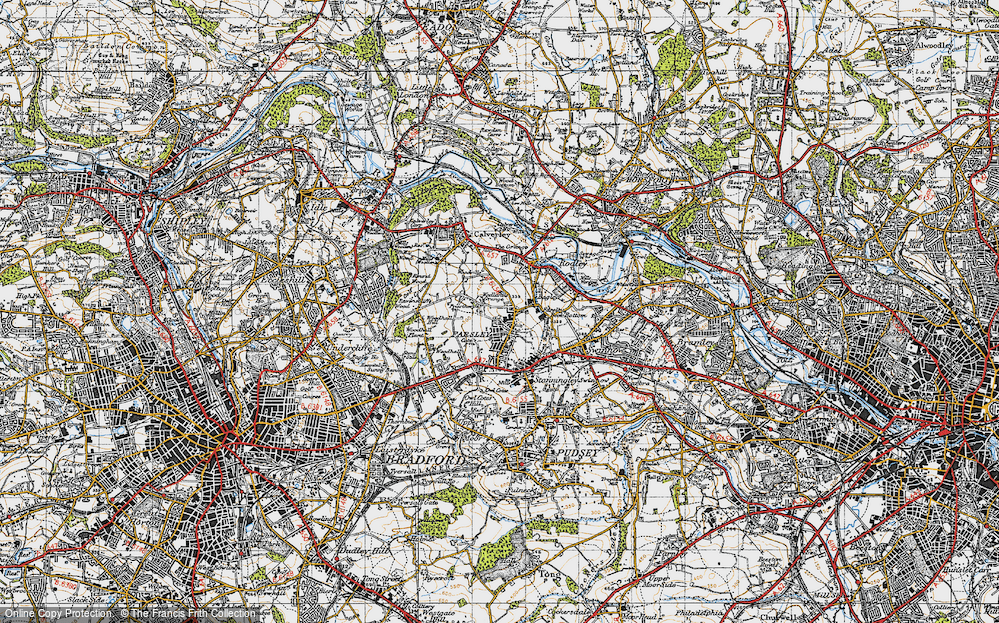 Old Map of Farsley, 1947 in 1947
