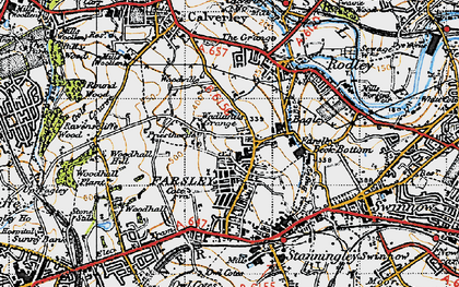 Old map of Farsley in 1947
