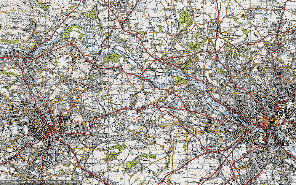 Old Map of Farsley Beck Bottom, 1947 in 1947