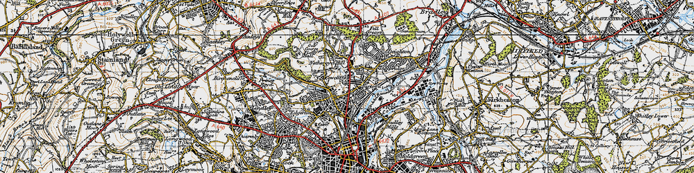 Old map of Fartown in 1947