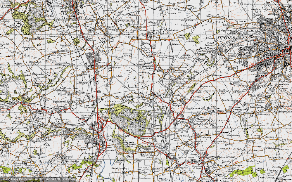 Old Map of Fatfield, 1947 in 1947