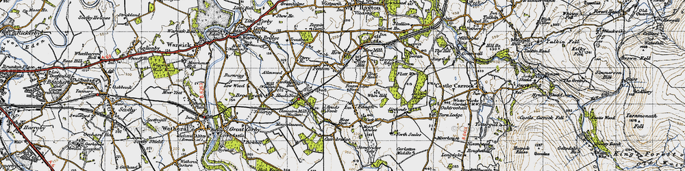 Old map of Faugh in 1947