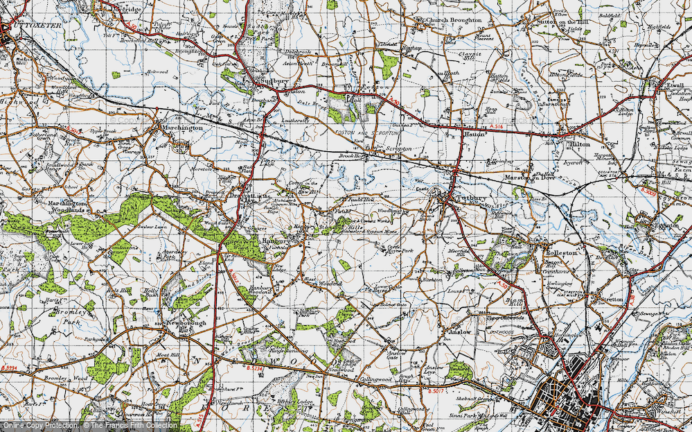 Old Map of Fauld, 1946 in 1946