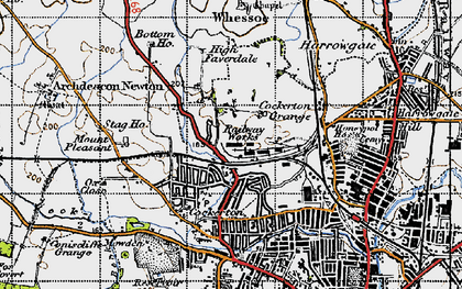 Old map of Faverdale in 1947