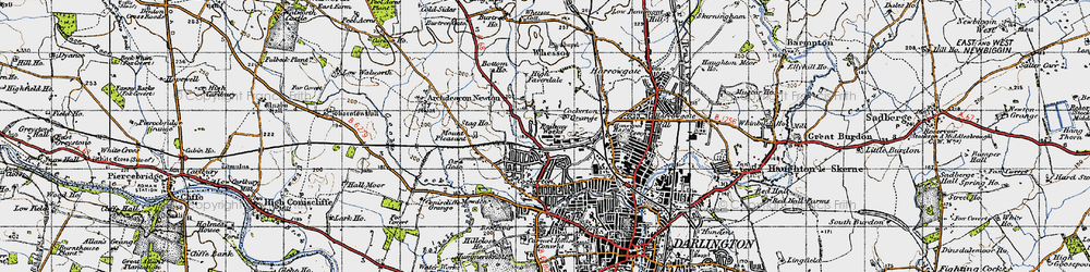 Old map of Faverdale in 1947