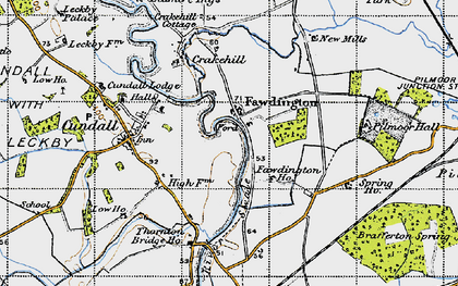 Old map of Fawdington in 1947