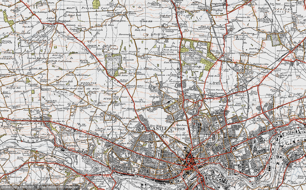 Old Map of Fawdon, 1947 in 1947