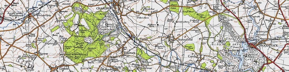 Old map of Fawler in 1946