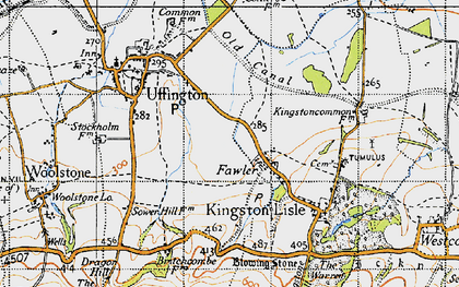 Old map of Fawler in 1947