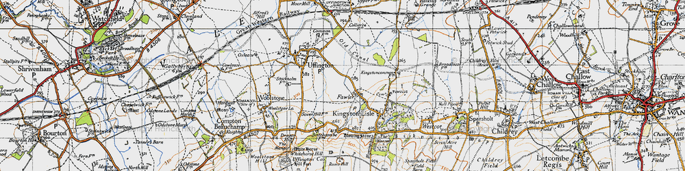 Old map of Fawler in 1947