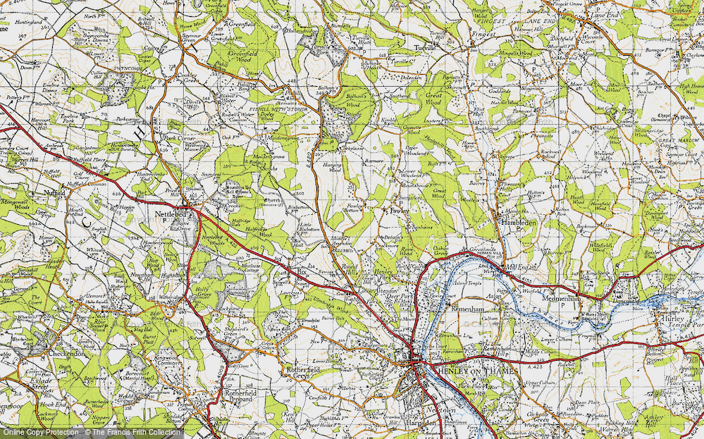 Historic Ordnance Survey Map of Fawley Bottom, 1947