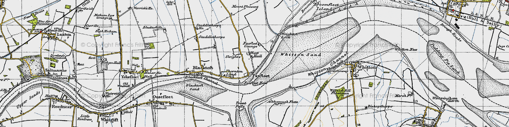 Old map of Faxfleet in 1947