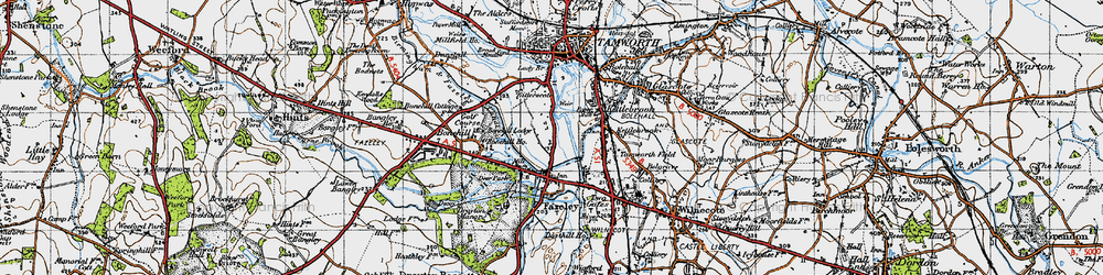 Old map of Fazeley in 1946