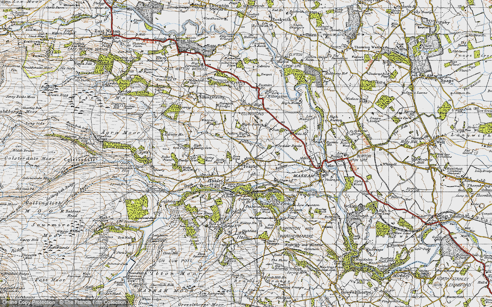 Old Map of Fearby, 1947 in 1947