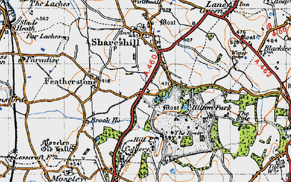 Old map of Featherstone in 1946
