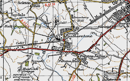 Old map of Featherstone in 1947