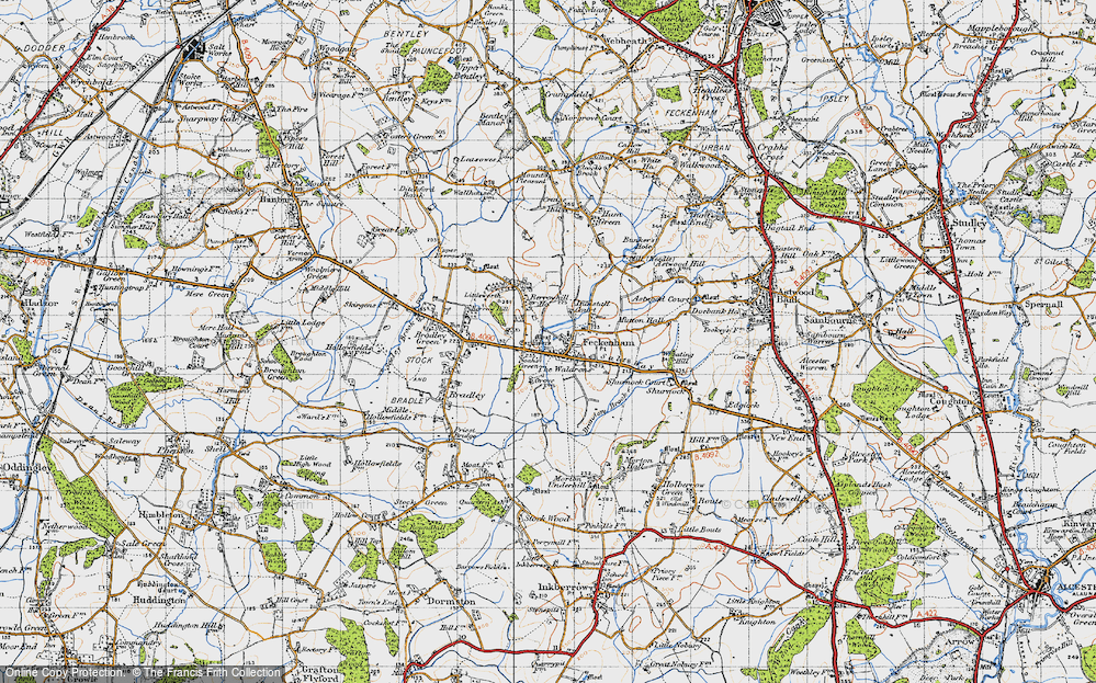 Old Map of Feckenham, 1947 in 1947
