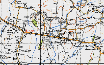 Old map of Feckenham in 1947