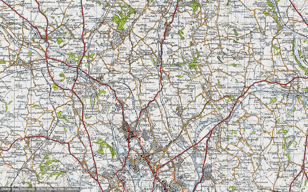 Old Map of Fegg Hayes, 1946 in 1946