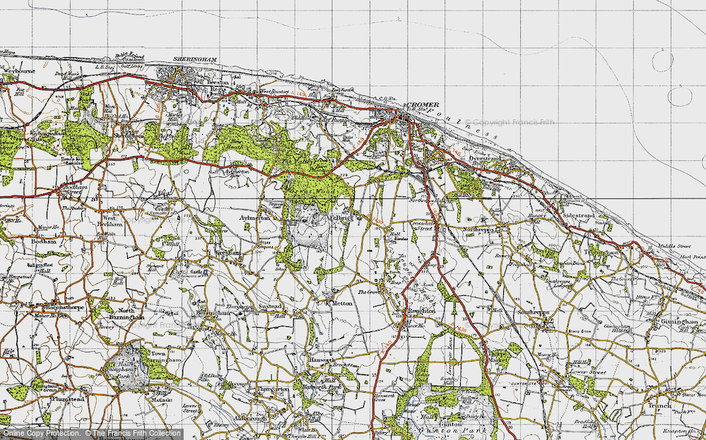 Old Map of Felbrigg, 1945 in 1945