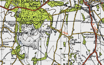 Old map of Felbrigg in 1945
