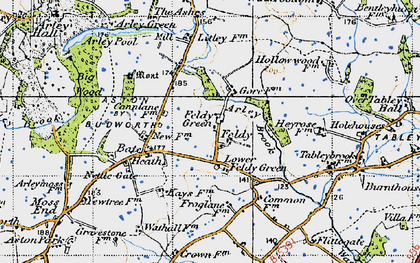 Old map of Feldy in 1947