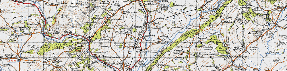Old map of Felhampton in 1947