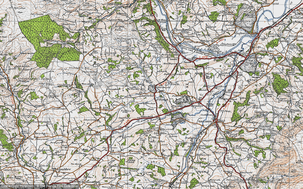 Old Map of Felin-newydd, 1947 in 1947