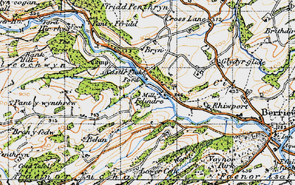 Old map of Wyle Cop in 1947